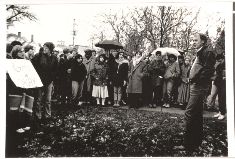 Photo of the Nude-in demonstration