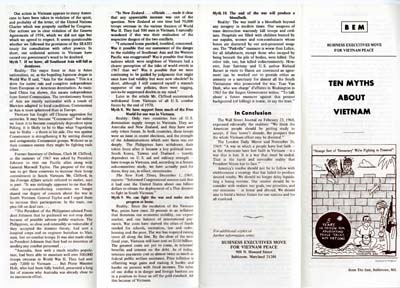 This brochure was one of the brochures that Grinnell Students used when going door-to-door to campaign against the war. 