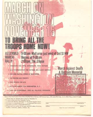 A Poster for the March on Washington to bring all the troops home. 