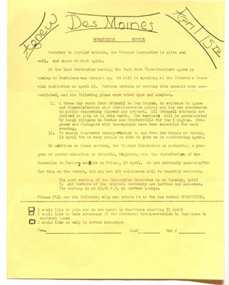 A notice about the continued actions of the Moratorium 