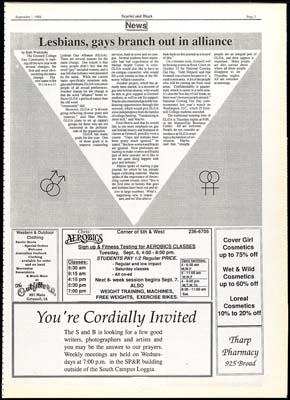 Article that introduces activities and events that Grinnell Gay Alliance and organizes