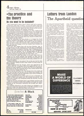 S&B: "Letters from London: The Apartheid question"