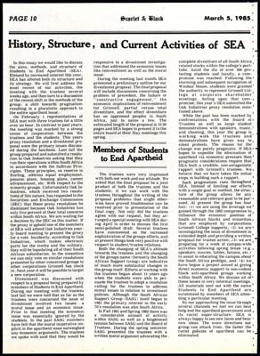 S&B: "History, Structure , and Current Activities of SEA"