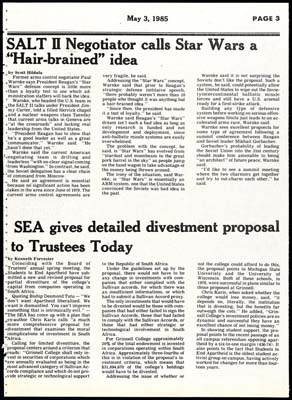 S&B: "SEA gives detailed divestment proposal to Trustees Today"