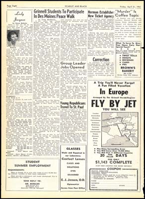 S&B: "Grinnell Students To Participate In Des Moines Peace Walk"