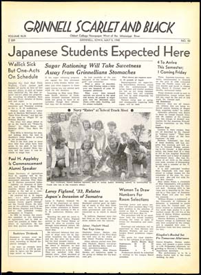 S&B: "Japanese Students Expected Here"