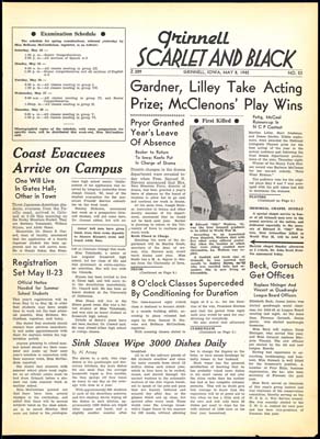 S&B: "Coast Evacuees Arrive on Campus"